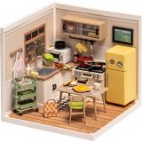 Dřevěné hračky RoboTime miniatura domečku Kuchyňka Happy Meals