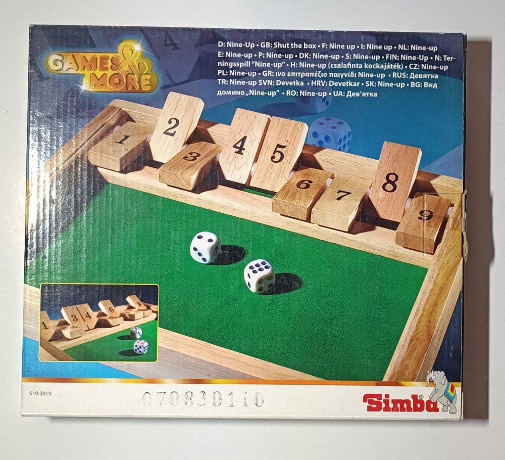 Dřevěné hračky Simba Shut the Box Nine-Up