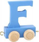 Dřevěné hračky small foot Dřevěný vláček barevná abeceda písmeno F - SLEVA