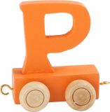 Dřevěné hračky small foot Dřevěný vláček barevná abeceda písmeno P - SLEVA