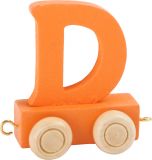 Dřevěné hračky small foot Dřevěný vláček barevná abeceda písmeno D kopie - SLEVA