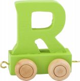 Dřevěné hračky small foot Dřevěný vláček barevná abeceda písmeno R - SLEVA