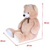 Dřevěné hračky Rappa Velký plyšový medvěd Felix s visačkou 150 cm