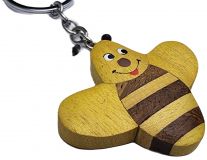 Dřevěné hračky Dvěděti Dřevěná klíčenka velká Včela