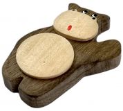 Dřevěné hračky Dvěděti Dřevěná magnetka velká Hroch