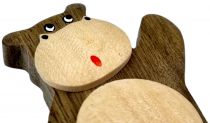 Dřevěné hračky Dvěděti Dřevěná magnetka velká Hroch