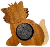 Dřevěné hračky Dvěděti Dřevěná magnetka velká Kočka