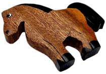 Dřevěné hračky Dvěděti Dřevěná magnetka velká Kůň
