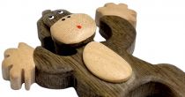 Dřevěné hračky Dvěděti Dřevěná magnetka velká Opice