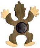 Dřevěné hračky Dvěděti Dřevěná magnetka velká Opice