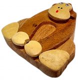 Dřevěné hračky Dvěděti Dřevěná magnetka velká Opice hnědá