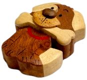 Dřevěné hračky Dvěděti Dřevěná magnetka velká Pes s kostí