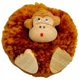 Dřevěné hračky Dvěděti Dřevěná magnetka velká pompon Opice