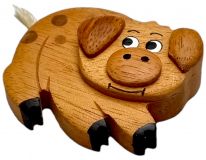 Dřevěné hračky Dvěděti Dřevěná magnetka velká Prase