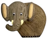 Dřevěné hračky Dvěděti Dřevěná magnetka velká Slon z boku