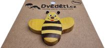 Dřevěné hračky Dvěděti Dřevěná magnetka velká Včela