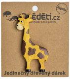 Dřevěné hračky Dvěděti Dřevěná magnetka velká Žirafa
