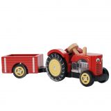 Dřevěné hračky Le Toy Van Traktor červený
