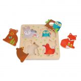 Dřevěné hračky Petit Collage Dřevěné Reveal Puzzle: Jsi moje miminko