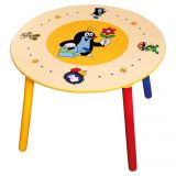 Dřevěné hračky Bino Dětský stolek 2 sedátka Krteček