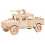 Dřevěné hračky Woodcraft Dřevěné 3D puzzle bojové vozidlo Woodcraft construction kit