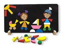 Dřevěné hračky Detoa Magnetické puzzle Děti