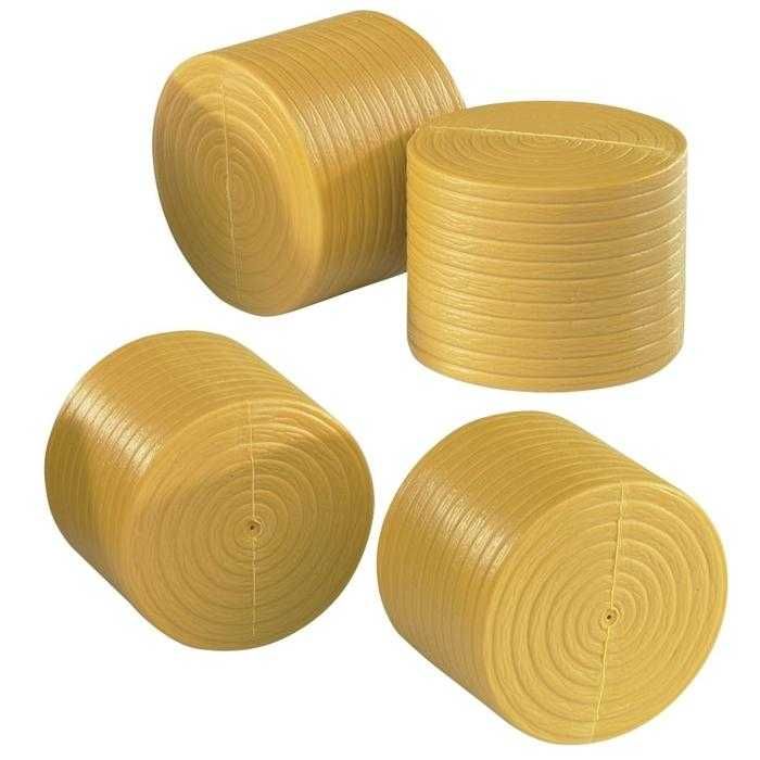 Dřevěné hračky Bruder Balík kulatý žlutý pro BR2121 - 4 Ks