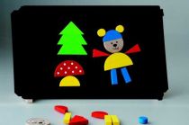 Dřevěné hračky Detoa Magnetické puzzle Medvědi