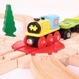 Dřevěné hračky Bigjigs Rail Točna s 8 výjezdy