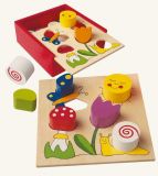 Dřevěné hračky Bino Moje první puzzle Bella Florina