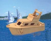 Dřevěné hračky Woodcraft Dřevěné 3D puzzle jachta Woodcraft construction kit
