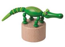 Dřevěné hračky Detoa Mačkací figurka Krokodýl