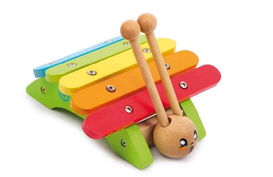 Dřevěné hračky Small Foot Dětské hudební nástroje xylofon šnek Small foot by Legler