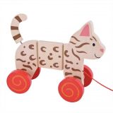 Dřevěné hračky Bigjigs Baby Tahací kočka Bigjigs Toys