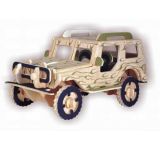 Dřevěné hračky Woodcraft Dřevěné 3D Jeep Woodcraft construction kit