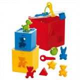 Dřevěné hračky Gowi Krabička na zámek s vhazováním tvarů