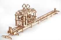 Dřevěné hračky Ugears 3D dřevěné mechanické puzzle Kabinová lanovka s tratí