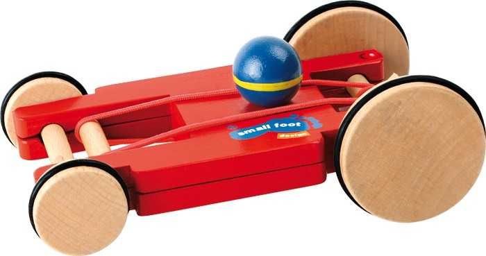 Dřevěné hračky Small Foot Dřevěné natahovací závodní auto Small foot by Legler