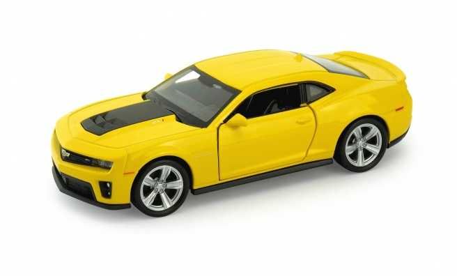 Dřevěné hračky Welly Chevrolet Camaro ZL1 1:34 žlutý