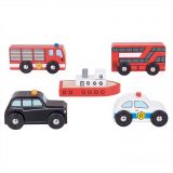 Dřevěné hračky Bigjigs Rail Městská auta