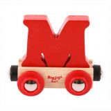 Dřevěné hračky Bigjigs Rail Vagónek dřevěné vláčkodráhy - Písmeno M