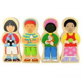 Dřevěné hračky Bigjigs Toys Dřevěné puzzle národnosti