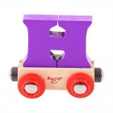 Dřevěné hračky Bigjigs Rail Vagónek dřevěné vláčkodráhy - Písmeno H