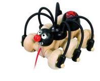 Dřevěné hračky Detoa Tahací pavouk černý