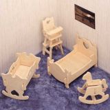 Dřevěné hračky Woodcraft Dřevěné 3D puzzle dětský pokoj Woodcraft construction kit