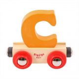 Dřevěné hračky Bigjigs Rail Vagónek dřevěné vláčkodráhy - Písmeno C