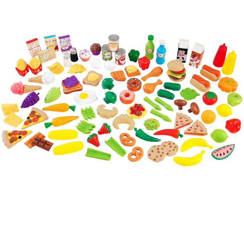 Dřevěné hračky KidKraft Hrací set potravin 115 doplňků