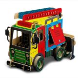Dřevěné hračky TO DO kartonová 3D skládačka Hasičské auto cisterna