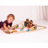 Dřevěné hračky Bigjigs Rail Dřevěná vláčkodráha dinosauři