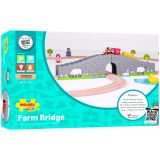 Dřevěné hračky Bigjigs Rail Farma most s tunelem